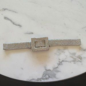 Vintage Calderon Prong Set Very Fluid Rhinestone Belt, Possibly 1950s